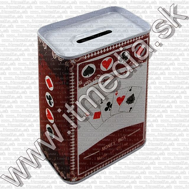 Image of Metal Money Box *medium* x cm Type 2 Poker *Red* (IT8474)